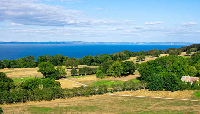 View on landscape and sea