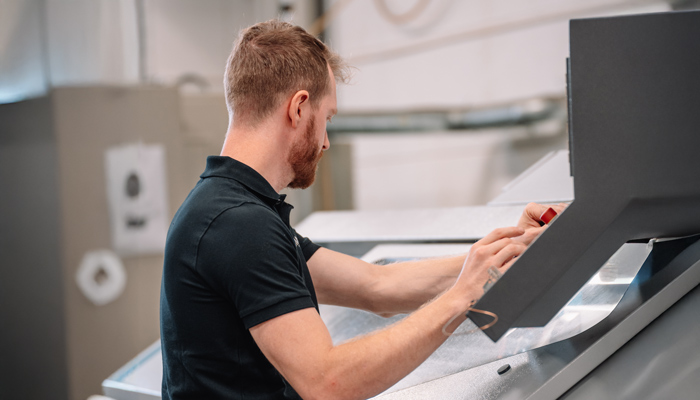 Employee in production